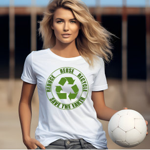 Camiseta Reducir el reciclaje de reutilización
