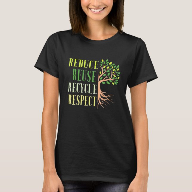 Camiseta Reducir la reutilización de la crisis climática am (Anverso)