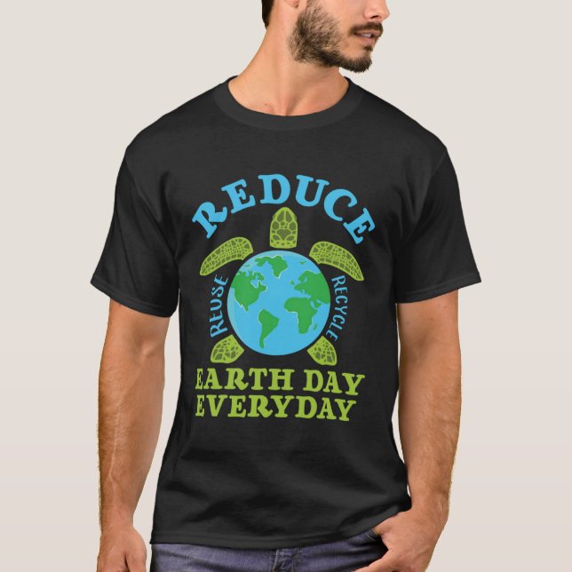 Camiseta Reducir La Reutilización Del Reciclaje Ambientalis (Anverso)