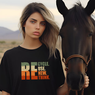 Camiseta Reducir la reutilización reconsiderar repensar