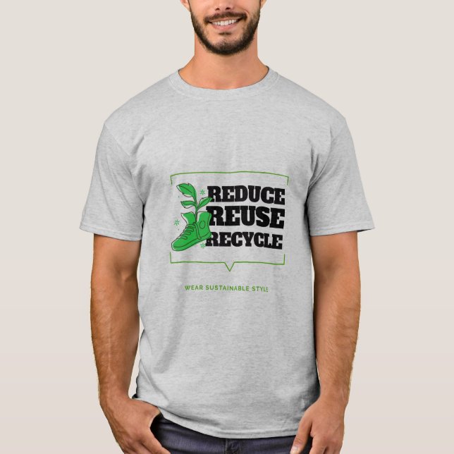 Camiseta Reducir, reutilizar, reciclar (Anverso)