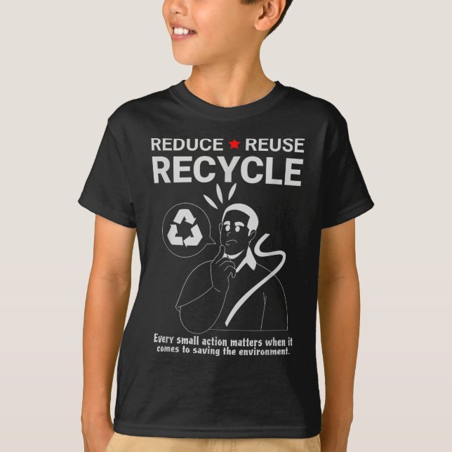 Camiseta Reducir, reutilizar, reciclar _ Protección ambient (Anverso)