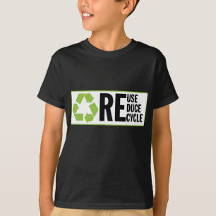 Camiseta Reduzca la reutilización reciclan