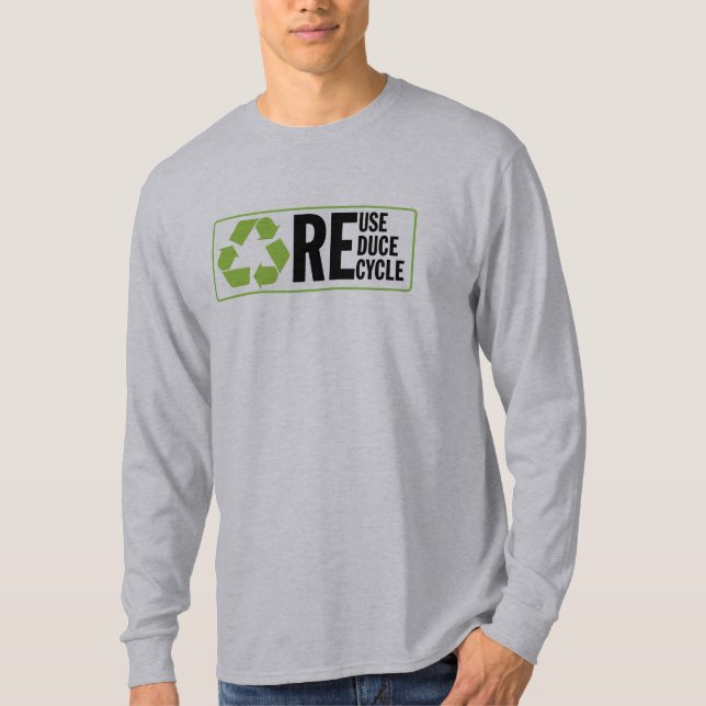 Camiseta Reduzca la reutilización reciclan (Anverso)