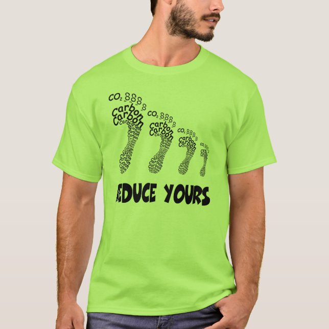 Camiseta Reduzca su huella del carbono (Anverso)