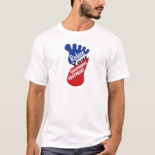 Camiseta Reduzca su huella del gobierno