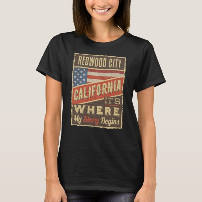 Camiseta Redwood City California (Anverso)