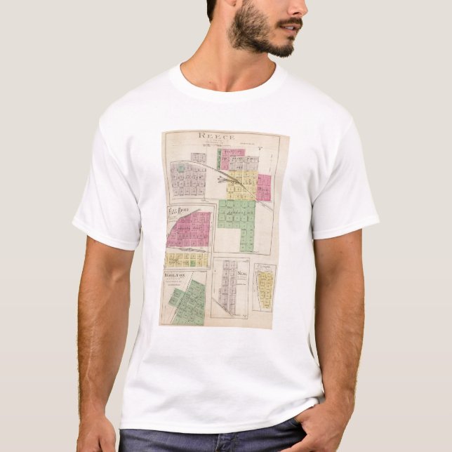 Camiseta Reece, Fall River, Hamilton, y clímax, Kansas (Anverso)