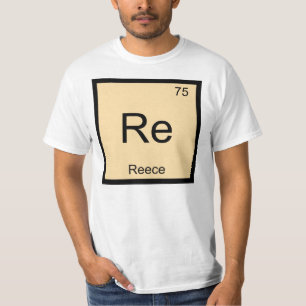 Camiseta Reece Nombre Química Elemento Tabla Periódica