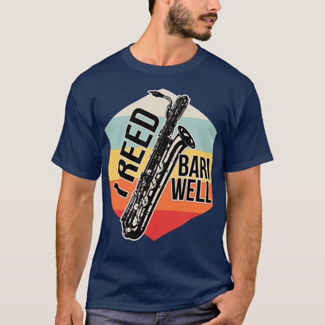 Camiseta Reed Bari Well Baritone Sax Saxophone Player (Anverso)