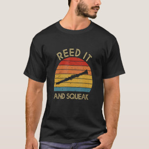 Camiseta Reed It & Squeak Clarinet Player Clarinetist Retr