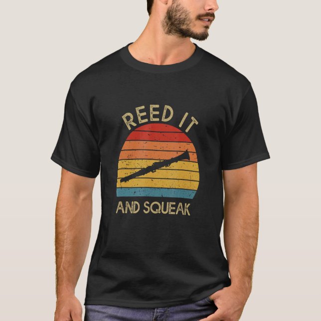 Camiseta Reed It & Squeak Clarinet Player Clarinetist Retr (Anverso)