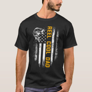 Camiseta Reel Cool Dad Bandera Americana Pesca Día del Padr