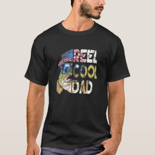 Camiseta Reel Cool Dad bandera de EE. UU. pescando para el