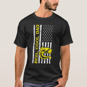 Camiseta Reel Cool Dad Fish Usa Flag Fathers Day Fishing