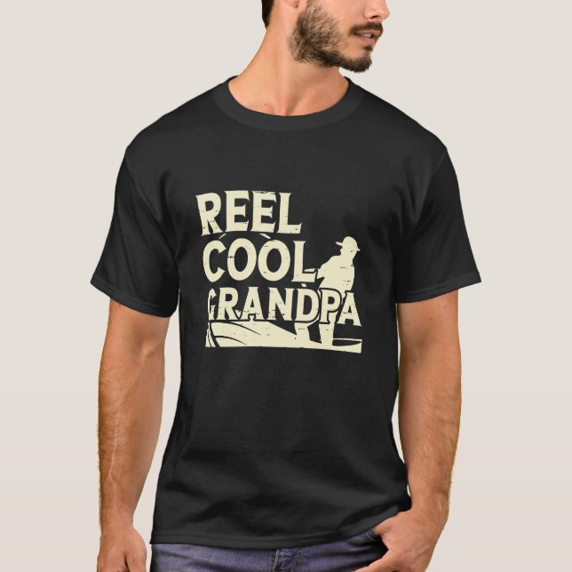 Camiseta Reel cool de la pesca de grano (Anverso)