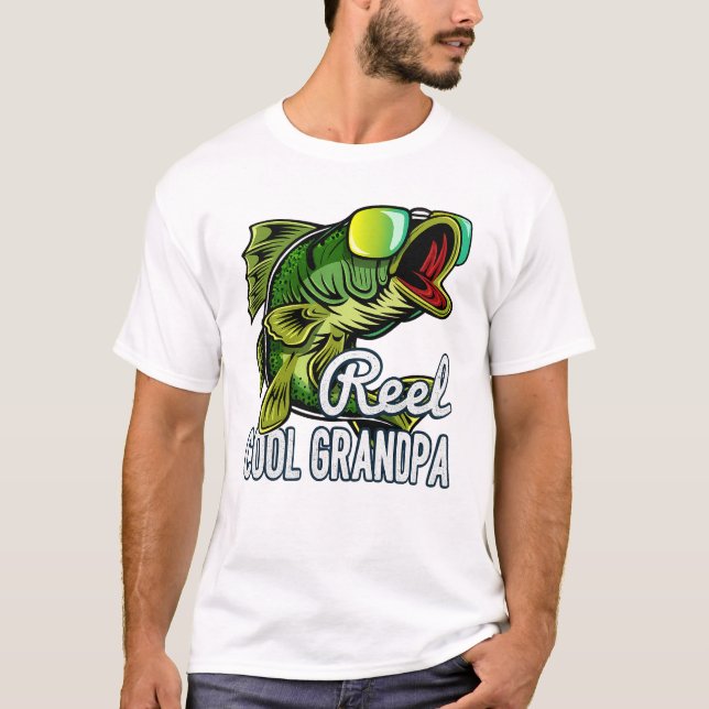 Camiseta Reel Cool Grandpa Fishing T-Shirt – Funny Bass Fis (Anverso)