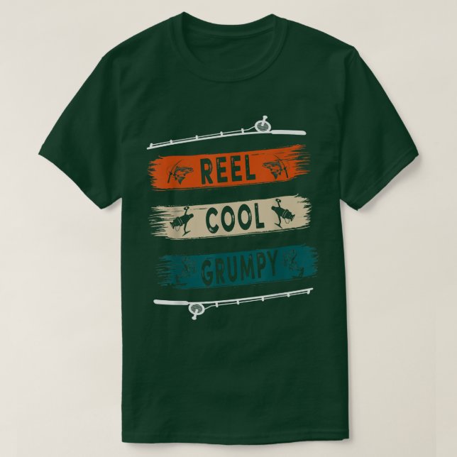Camiseta Reel Cool Grumpy Fisherman Funny Fishing Tee  (Diseño del anverso)