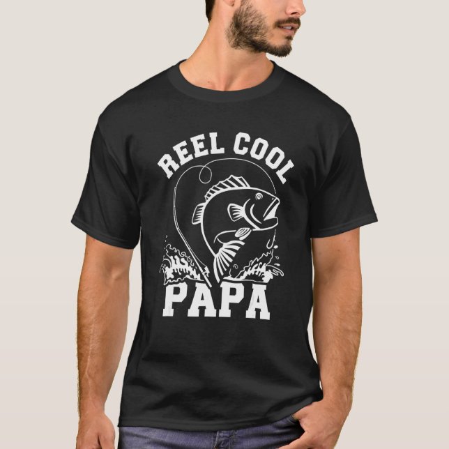 Camiseta Reel Cool Papa Dad Pesca (Anverso)