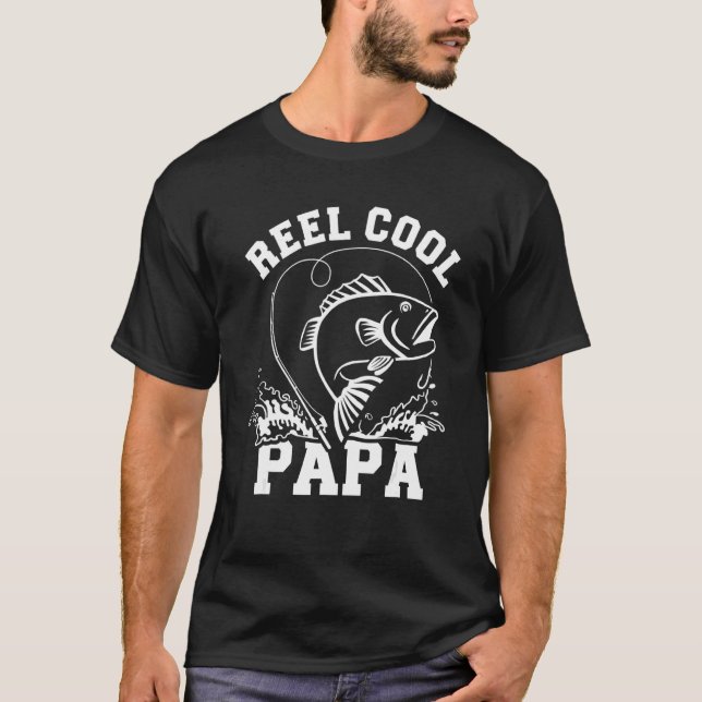 Camiseta Reel Cool Papa Dad Pesca (Anverso)