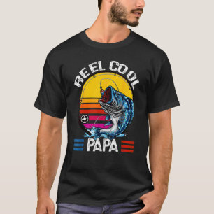 Camiseta Reel Cool Papa Día del Padre Pescador Hombre Padre