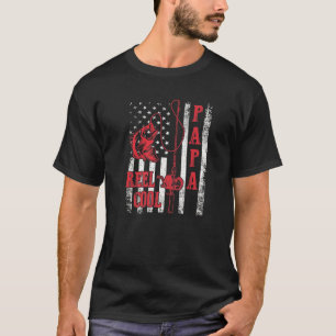 Camiseta Reel Cool Papa Flag America Funny Fishing Lover Fa