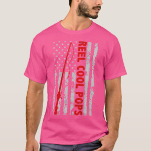 Camiseta Reel cool Pops Pescadores Bandera Americana regalo