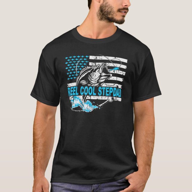 Camiseta Reel Cool Step Dad - Me encanta pescar - Pez ameri (Anverso)