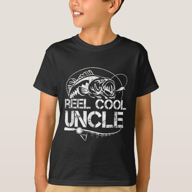 Camiseta Reel Cool Uncle Fishing Daddy Fathers Day Dad For  (Anverso)