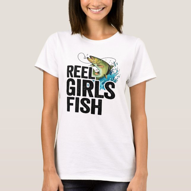 Camiseta Reel Girls Fish T-Shirt – Women’s Bass Fishing Shi (Anverso)