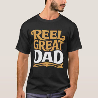 Camiseta Reel Great Dad Funny Fishing Pun Retro