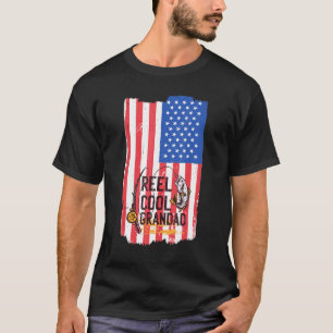 Camiseta Reel Guay Abuelo Padres Día Pescador de Bandera Es