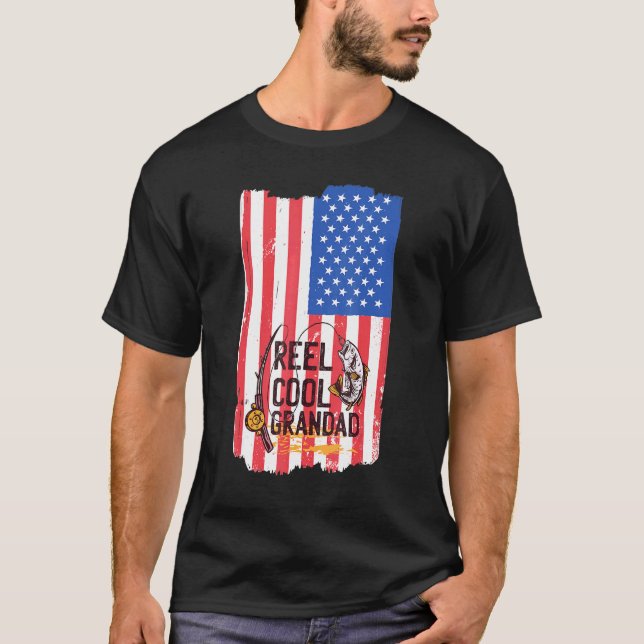 Camiseta Reel Guay Abuelo Padres Día Pescador de Bandera Es (Anverso)