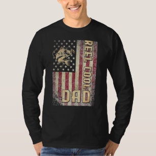 Camiseta Reel Guay Dad American Flag Fishing Day