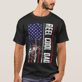 Camiseta Reel Guay Dad Pescando la bandera estadounidense D