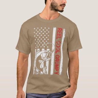 Camiseta Reel Guay Grumpy USA Bandera Pesca Día del Padre 