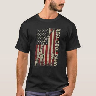 Camiseta Reel Guay Papa American Flag Padre de pesca de la 