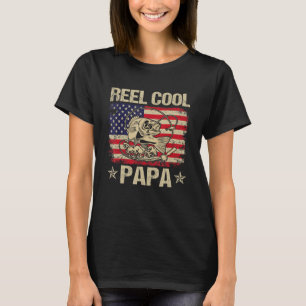 Camiseta Reel Guay Papa Fish Fisher Pescador Papá Americano