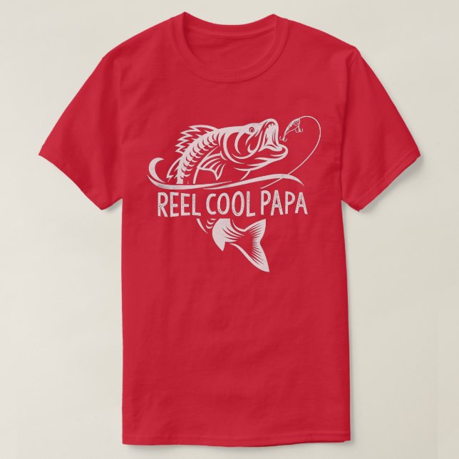 Camiseta Reel Guay Papa Fishing Dad Fisher Fish Happy Fa (Diseño del anverso)