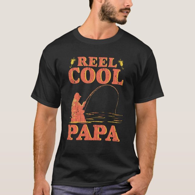 Camiseta Reel Guay Papa Funny pescando el Día del Padre (Anverso)