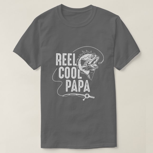 Camiseta Reel Guay Papa Gracioso Papá Abuelo Pescador Gi (Diseño del anverso)