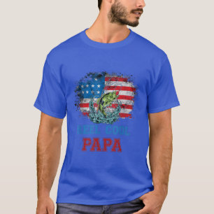 Camiseta Reel Guay Papa Pescador Día 4 De Julio Ind