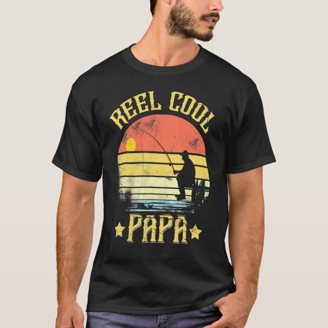 Camiseta Reel Guay papá pescando papá del día del padre (Anverso)