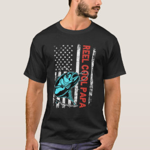 Camiseta Reel Guay Papa USA Bandera Pescar el Día del Padre