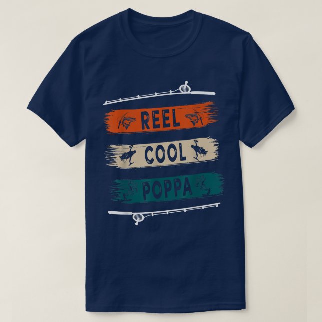 Camiseta Reel Guay Poppa Fisherman Funny Fishing Tee  (Diseño del anverso)