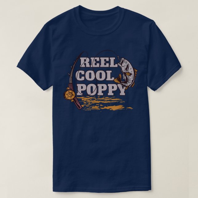 Camiseta Reel Guay PoppyFishing Abuelo Orgulloso Pescador (Diseño del anverso)
