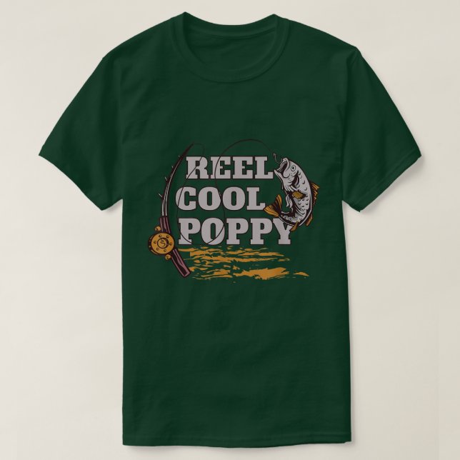 Camiseta Reel Guay PoppyFishing Abuelo Orgulloso Pescador (Diseño del anverso)