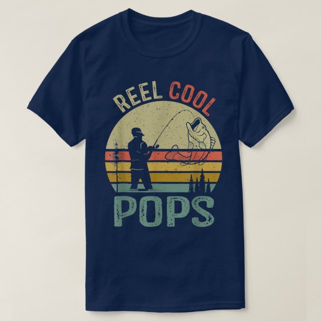 Camiseta Reel Guay Pops Pescar Regalos de papá Día del Padr (Diseño del anverso)