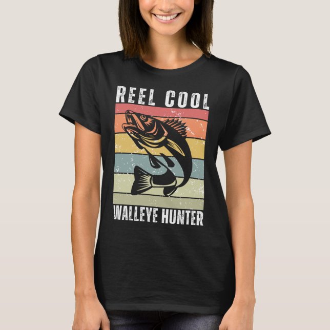 Camiseta Reel Guay Walleye Hunter Retro Walleye (Anverso)