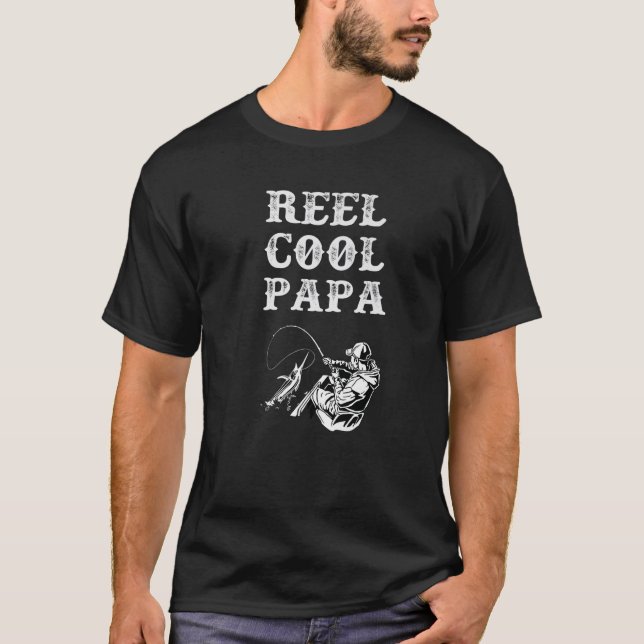 Camiseta Reel Papa Gracioso pescador amante de la pesca hom (Anverso)